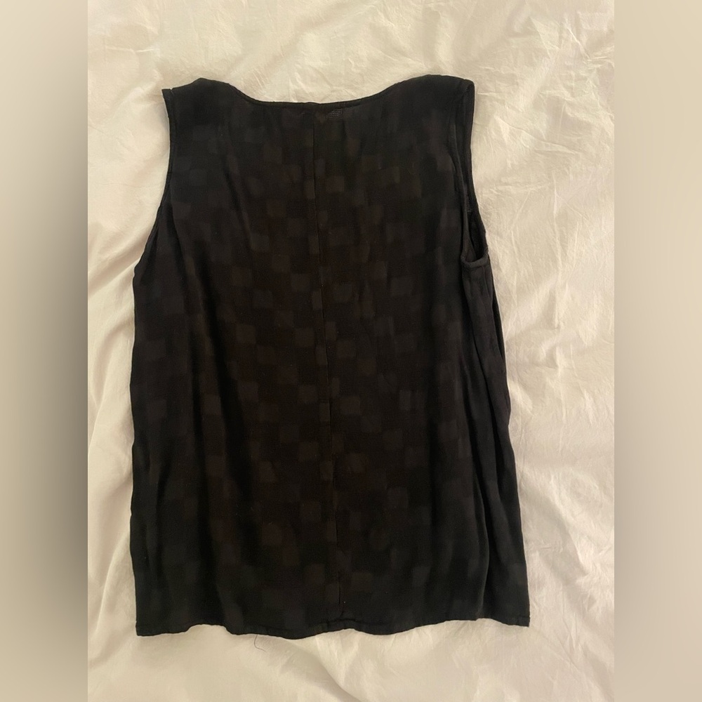 FRNCH Black Textured Tank Top